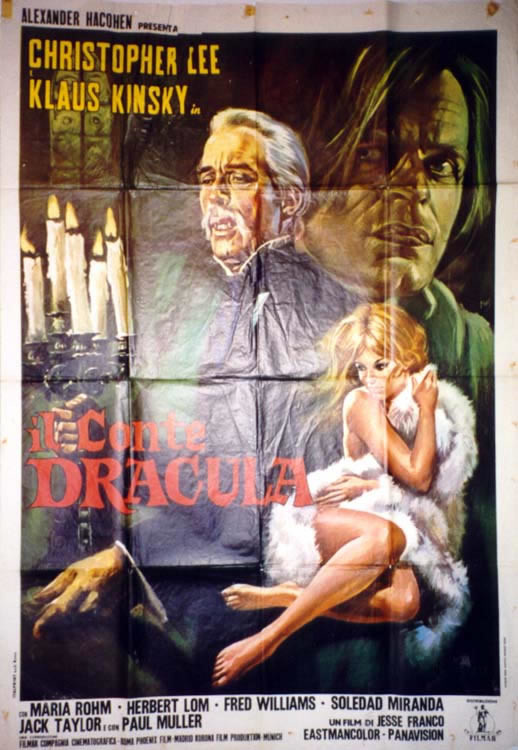 THE COUNT, A BLONDE, CANDLEHOLDER CHRIS LEE, KLAUS KINSKY;