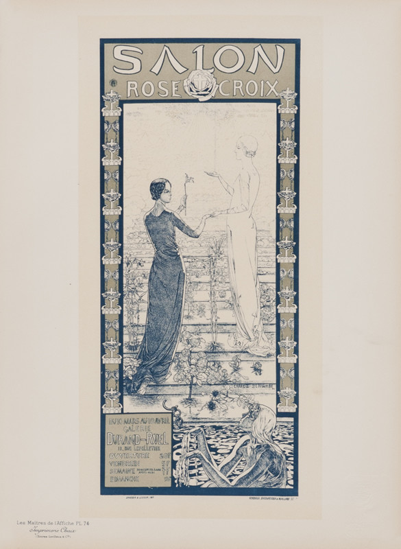 Ignorant Humanity is bogged down in the mire, Purety breaks free and is aided by Faith; blue, beige