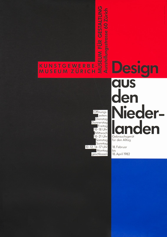 abstract design, red, white, blue, black