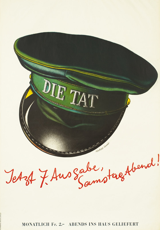Green hat; green, red text