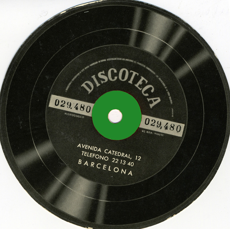 Record form ticket, green center, black