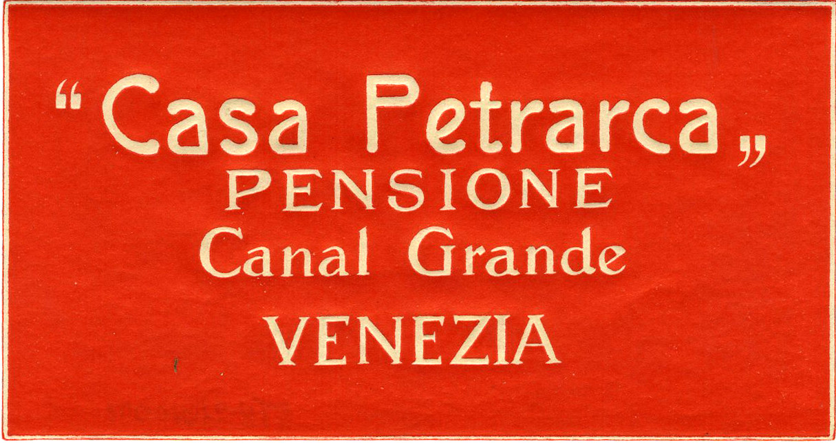 Text in four rows; red, white