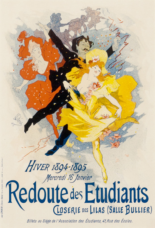 Woman in headdress smells steaming cup of coffee; brown, gold