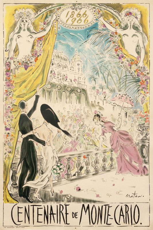 Centennial party for Monte Carlo; yellow, beige, pink