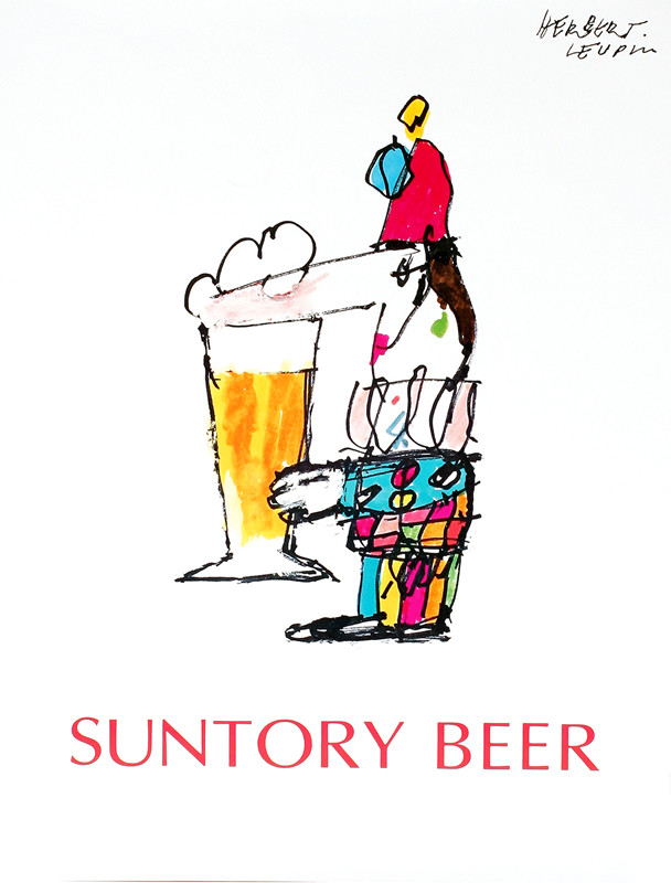 Clown with nose in beer