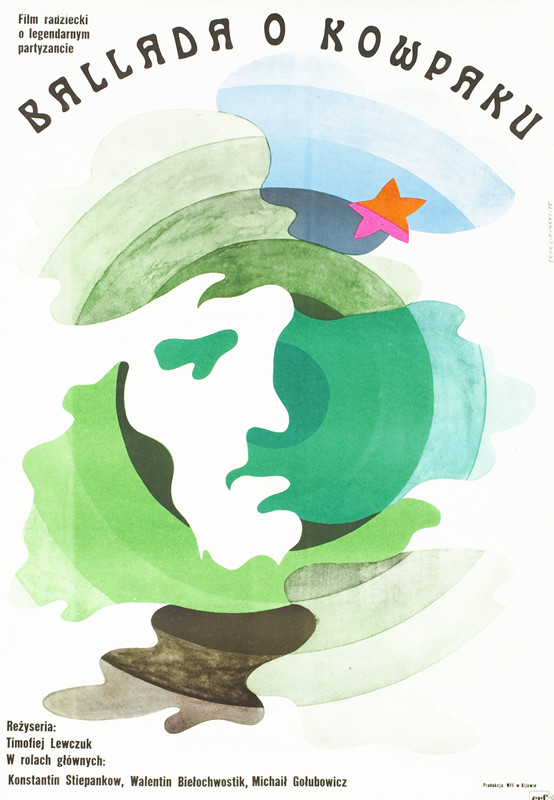 Abstract face as if cloud and planet; blue, green, white