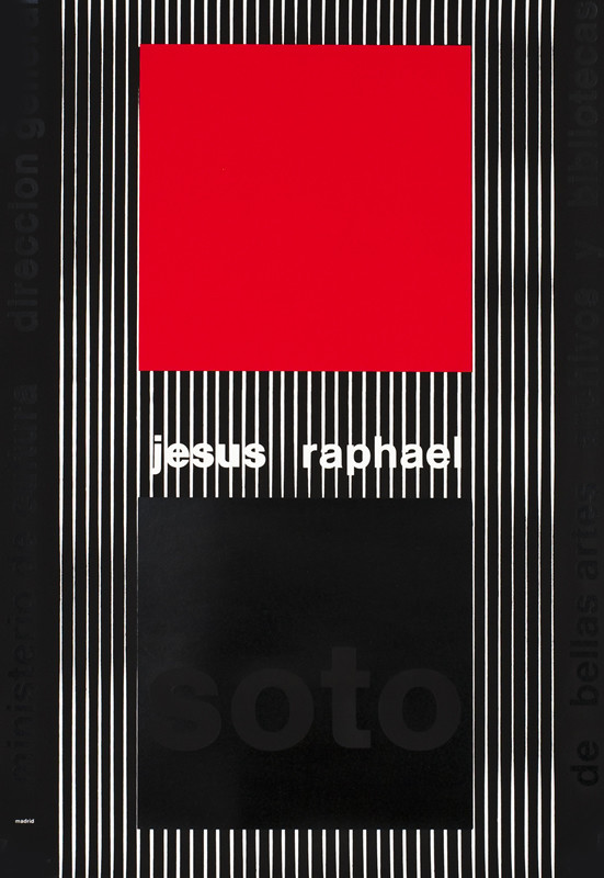 Red and black blocks surrounded by white lines and black borders, text; black, red, white