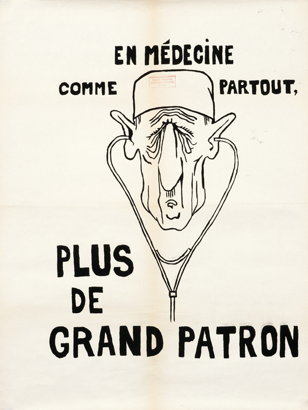 Face of de Gaulle with stethoscope