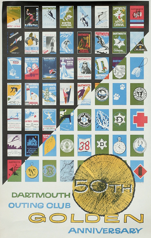 Thumbnails of past Winter Carnival posters; black, white