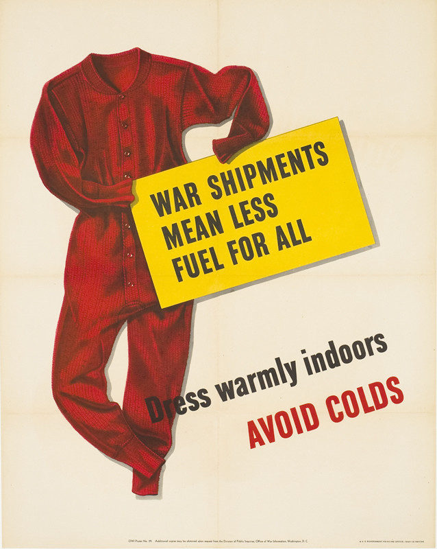 Long-johns with banner; red, yellow, white