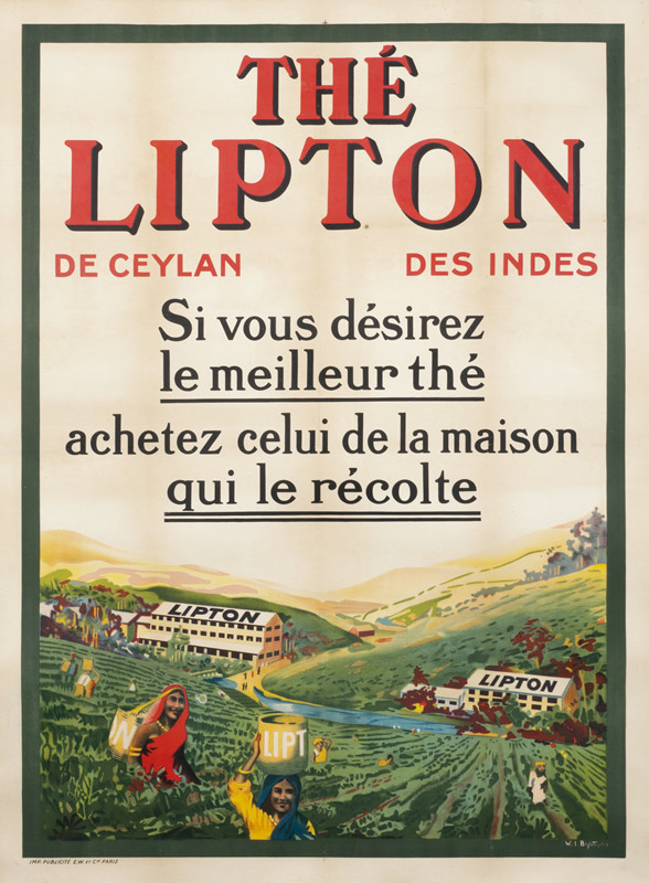 Women in field with baskets; green, red, white