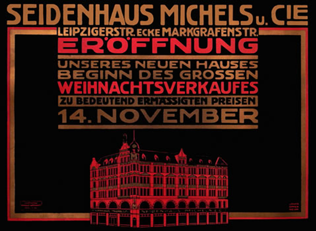 BUILDING; RED, BLACK, GOLD