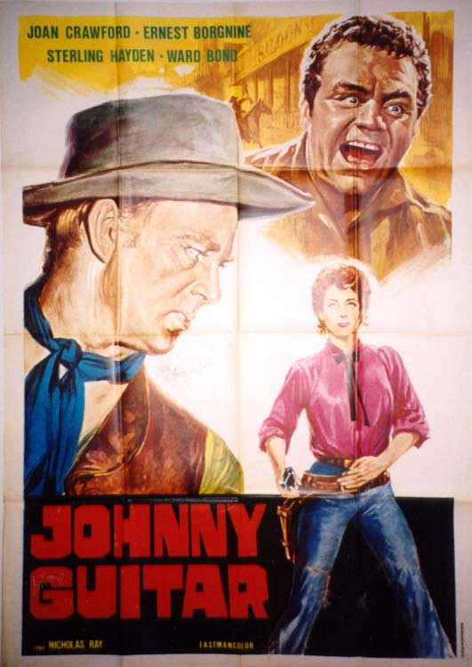 WARD BOND, ERNEST BORGNINE, JOAN CRAWFORD DRAWING GUN