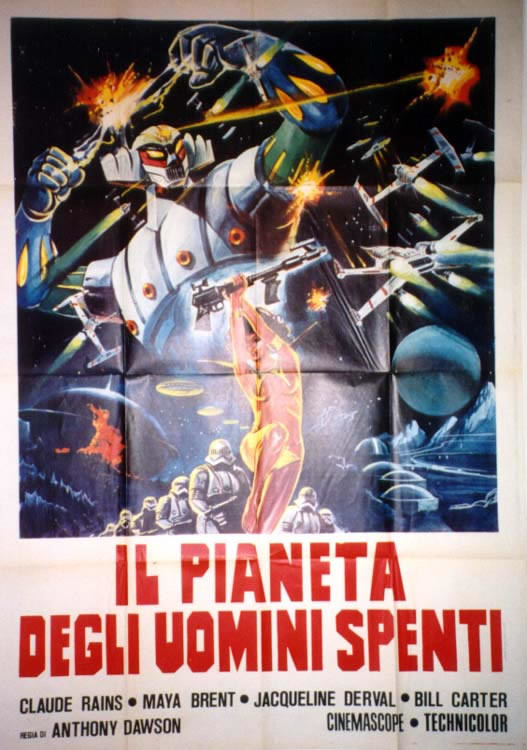 SPACESHIPS ATTACKS ROBOT WOMAN, ROBOTS CLAUDE RAINS