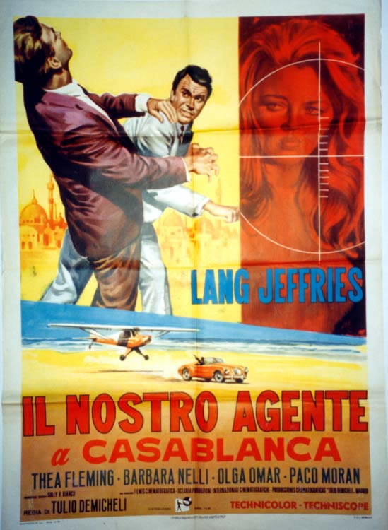 fight scene, chase scene, and woman in crossfire; red, yellow, blue