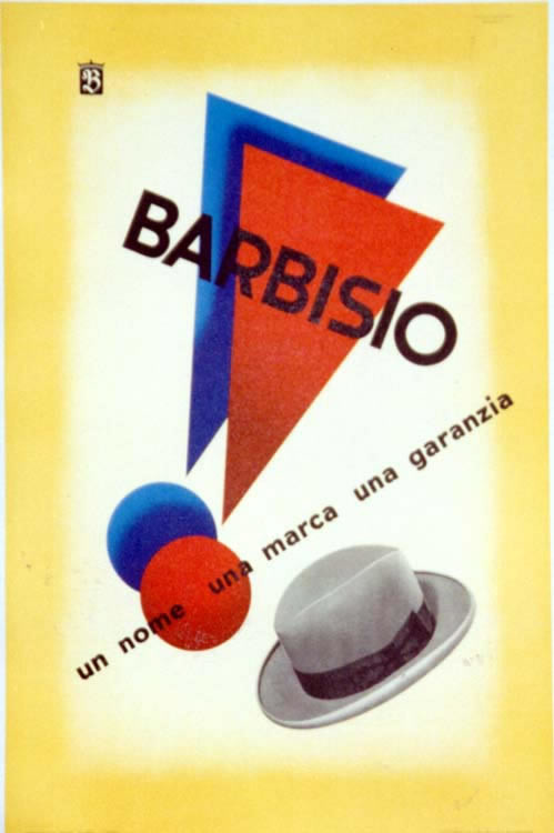 Barbisio hat with 2 exclamation points; gold, red, blue