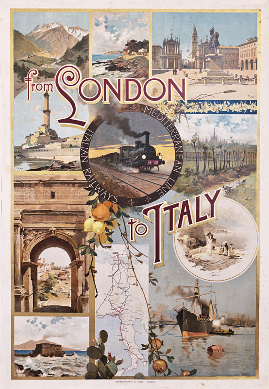 Train speeds to italy with views of Brinidisi, Rome, Amalfi, Turin, Milan, Naples, Modena and map