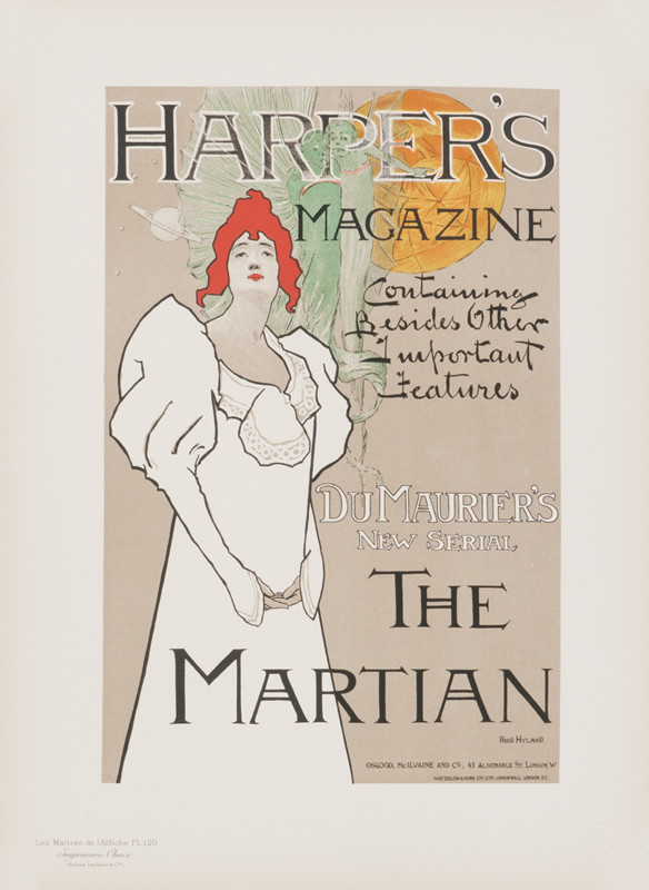 Woman in dress; white, brown, green