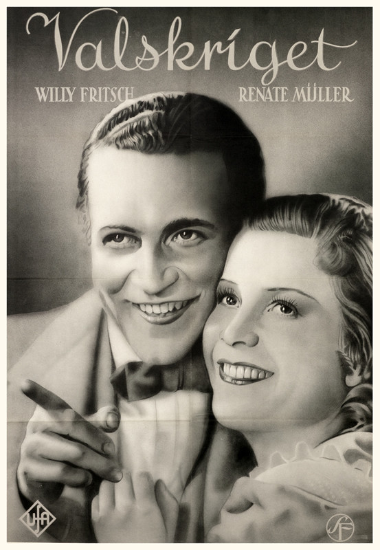 Portrait view of stars Willy Fristch, Renate Muller; gray, black, white