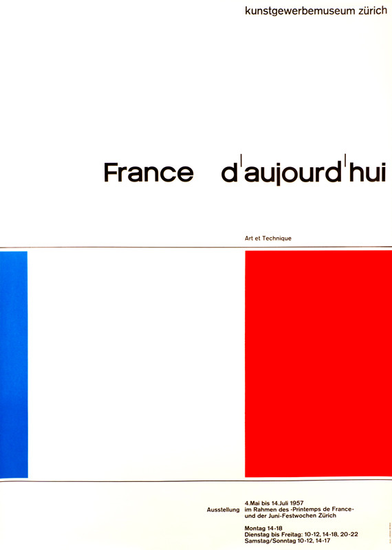 geometric shapes with text; red, white, blue