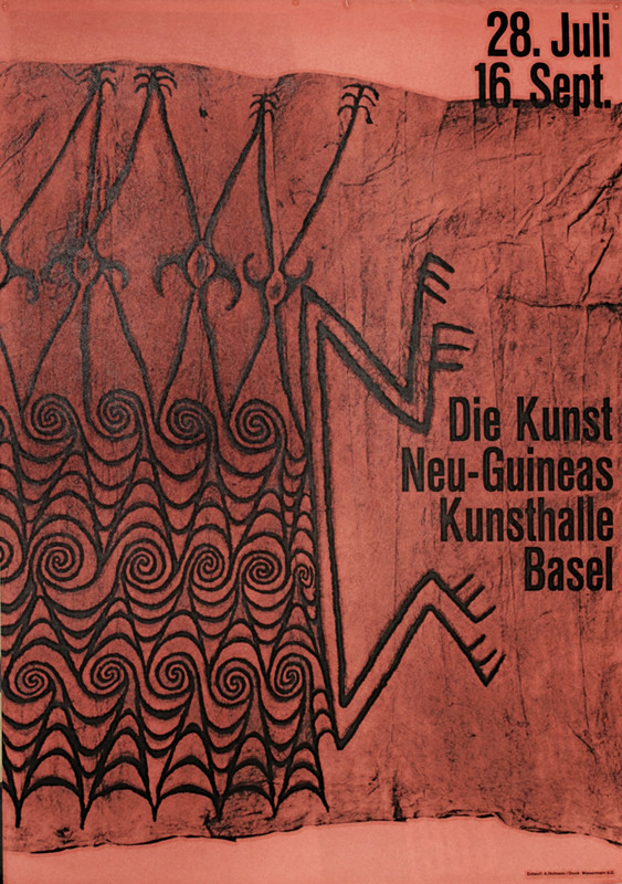 Geometric and curvilinear patterns as if pot shard; orange