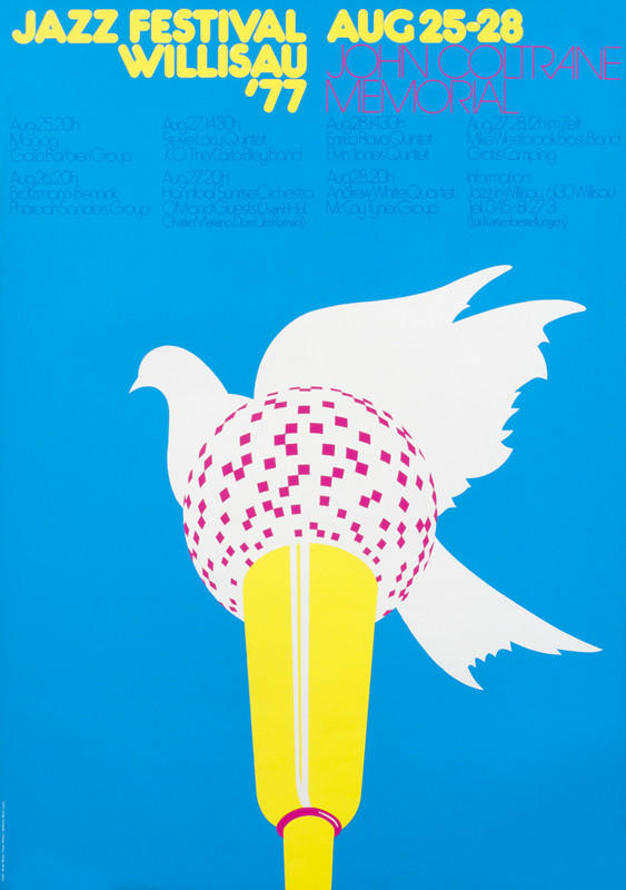 Affiche Concert Jazz Willisau 1976 Poster Vintage 42x60 Cm Reproduit
