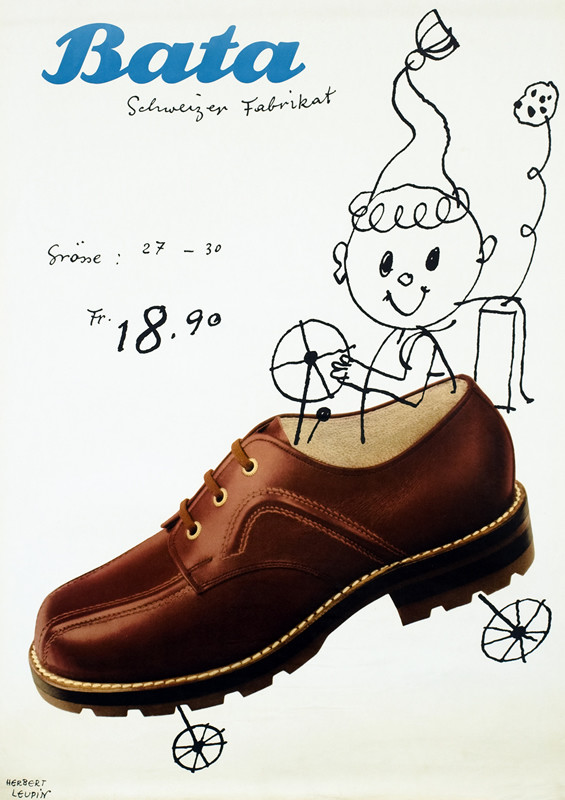 Drawn elf drives shoe; BROWNS, BLUE, WHITE, BLACK