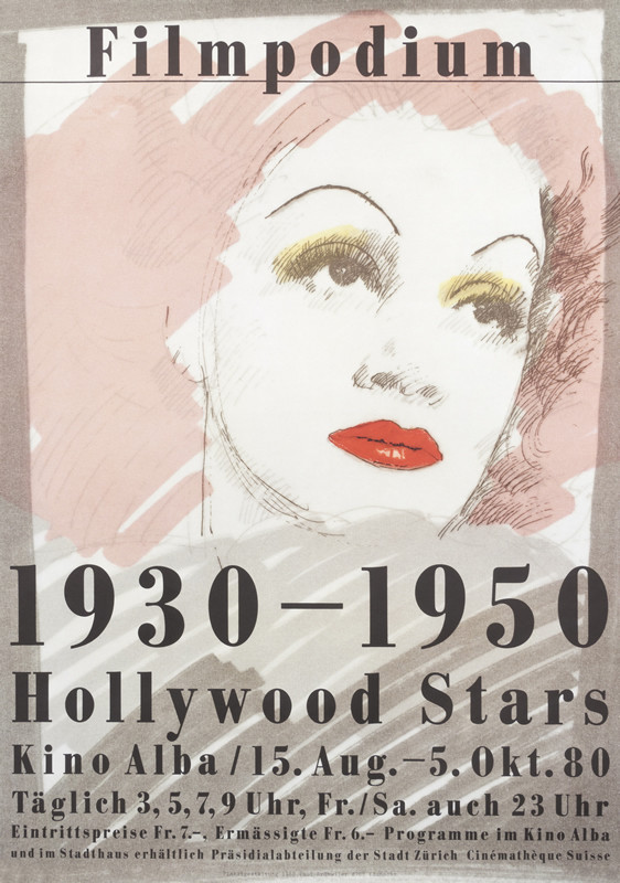 MARLENE DIETRICH; GRAY, WHITE, PINK