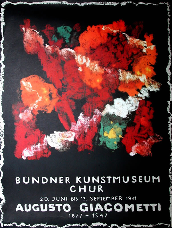 ABSTRACT - FLORAL; BLACK, RED, ORANGE, GREEN, WHITE