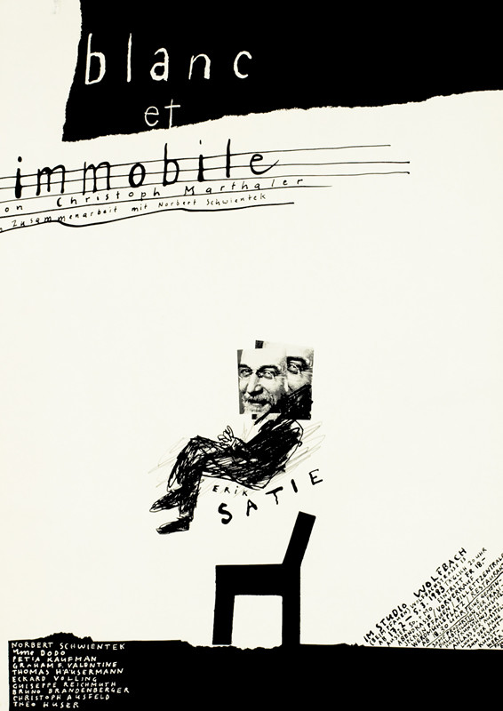 ABSTRACT OF ERIK SATIE; BLACK, WHITE