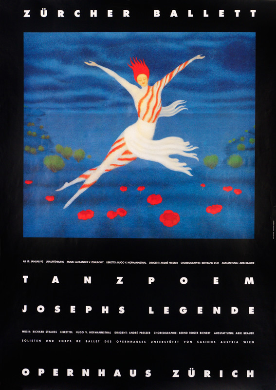 DANCER IN RED & WHITE; BLACK, BLUE