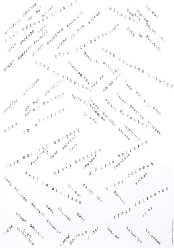 Typographic writing on white