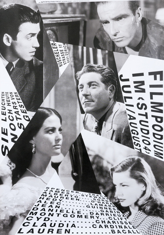 Photos of Lauren Bacall, Montgomery Clift et al; black, white