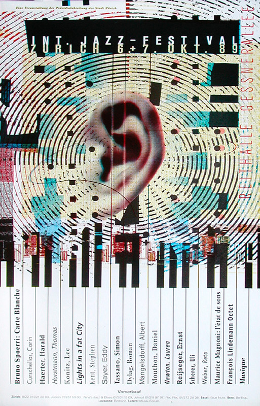 EAR AMID SOUNDWAVES & CIRCUITS; YELLOW, WHITE, BLACK, BLUE