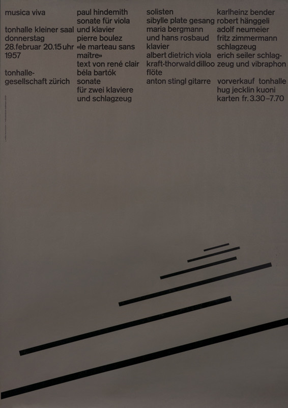 Receding bars on gray; gray, black