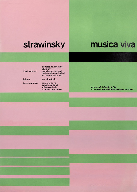 Abstract design with color bars; pink, green