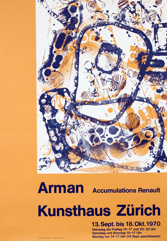 Abstract expressionist image; orange