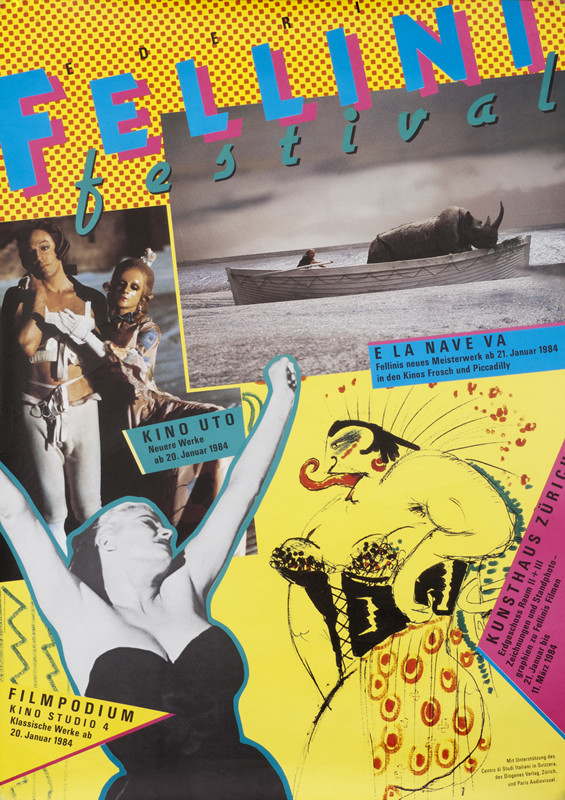 collage of scenes from films; yellow