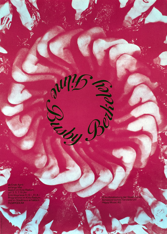 Aerial view of chorus line; pink