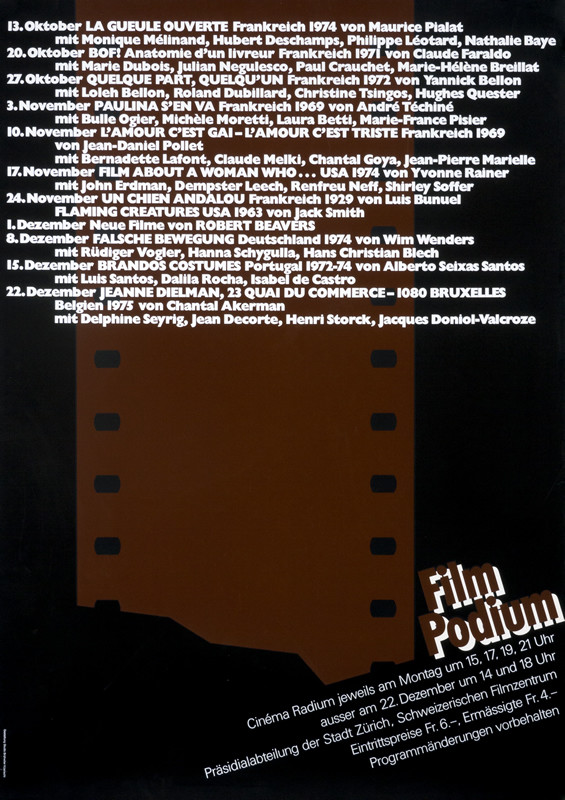 brown strip of film on black