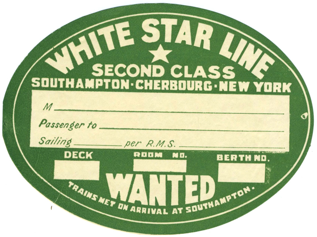 Identification form for luggage; green, white