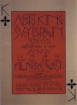 No. 213, poster designed as a playing card, Savoy Brown, Zephyr; red, black, gold