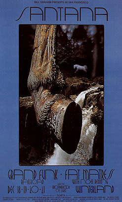 No. 207, photo image of fantasy world, with tree/pipe, Grand Funk Railroad, Fat Mattress, Noel Redding; blue, gray