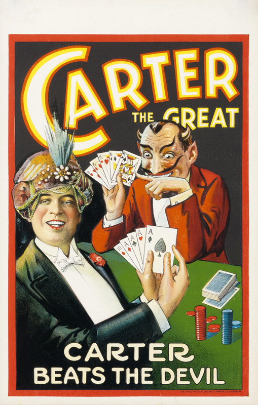 Carter plays cards with the devil; BLACK, RED, YELLOW