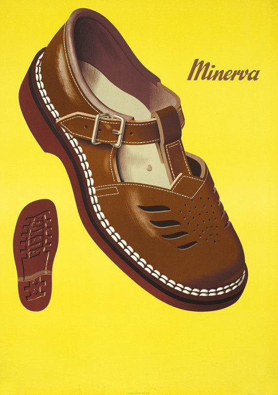 Brown shoe; YELLOW, BROWN