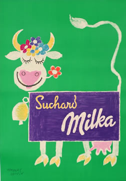 A cow made of a chocolate bar