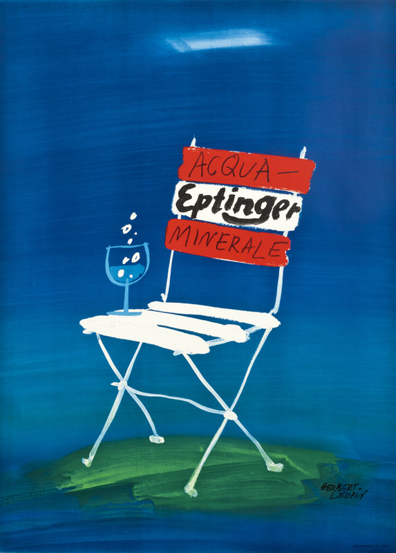 CHAIR W/ GLASS; BLUES, GREENS, RD, WH, BLACK