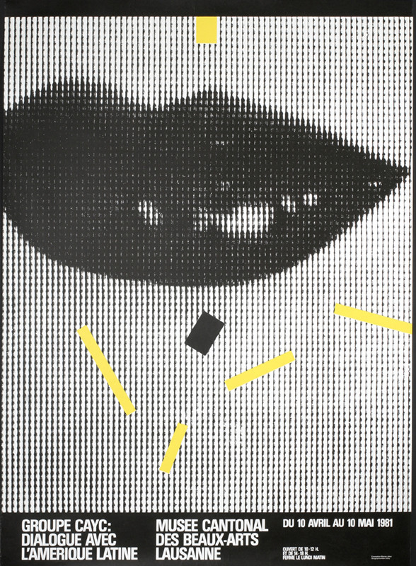 Mouth on grid; black, yellow