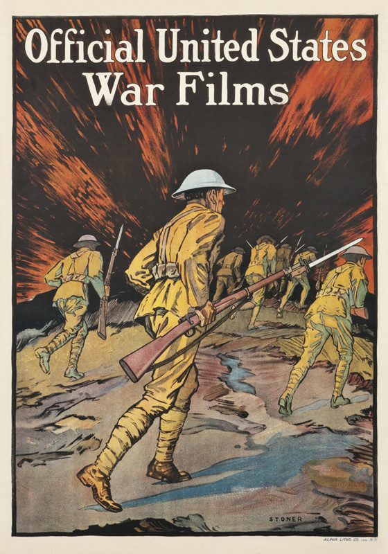 Soldiers climb hill; red, black
