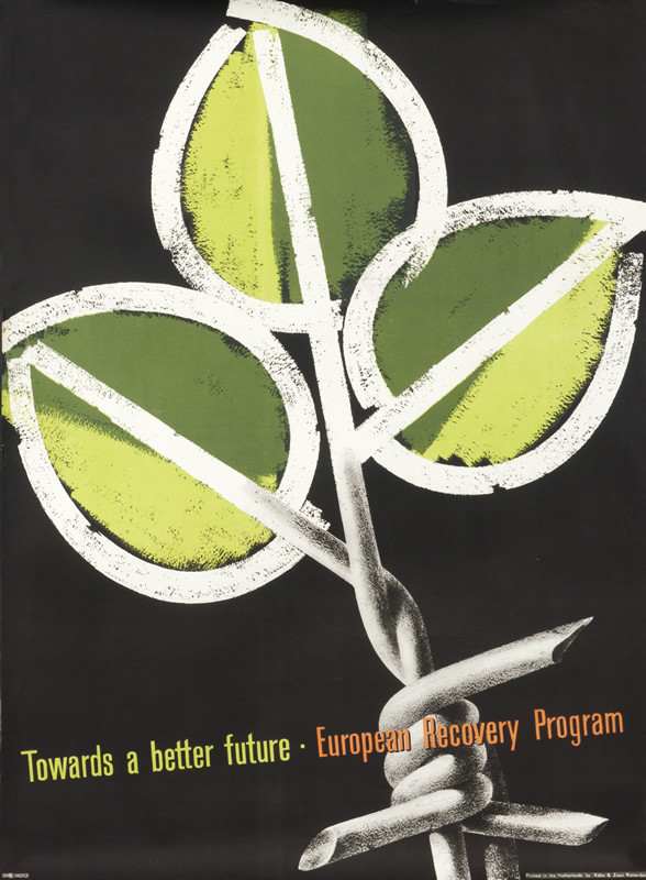 BARBED WIRE INTO PLANT; GREEN, WHITE, BLACK